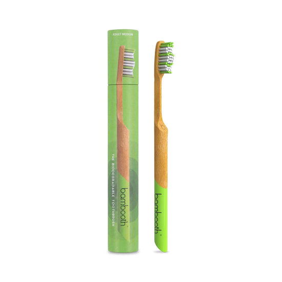 Load image into Gallery viewer, Bambooth Toothbrush Bamboo Toothbrush Medium - Forest Green
