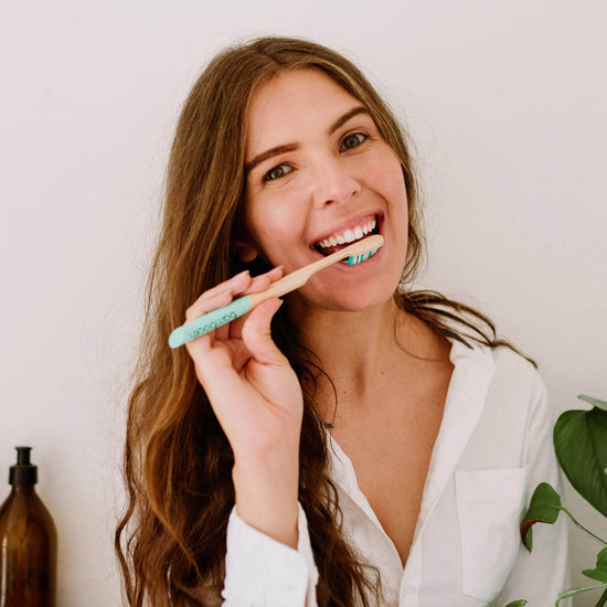 Load image into Gallery viewer, Bambooth Toothbrush Bamboo Toothbrush Soft - Aqua Marine
