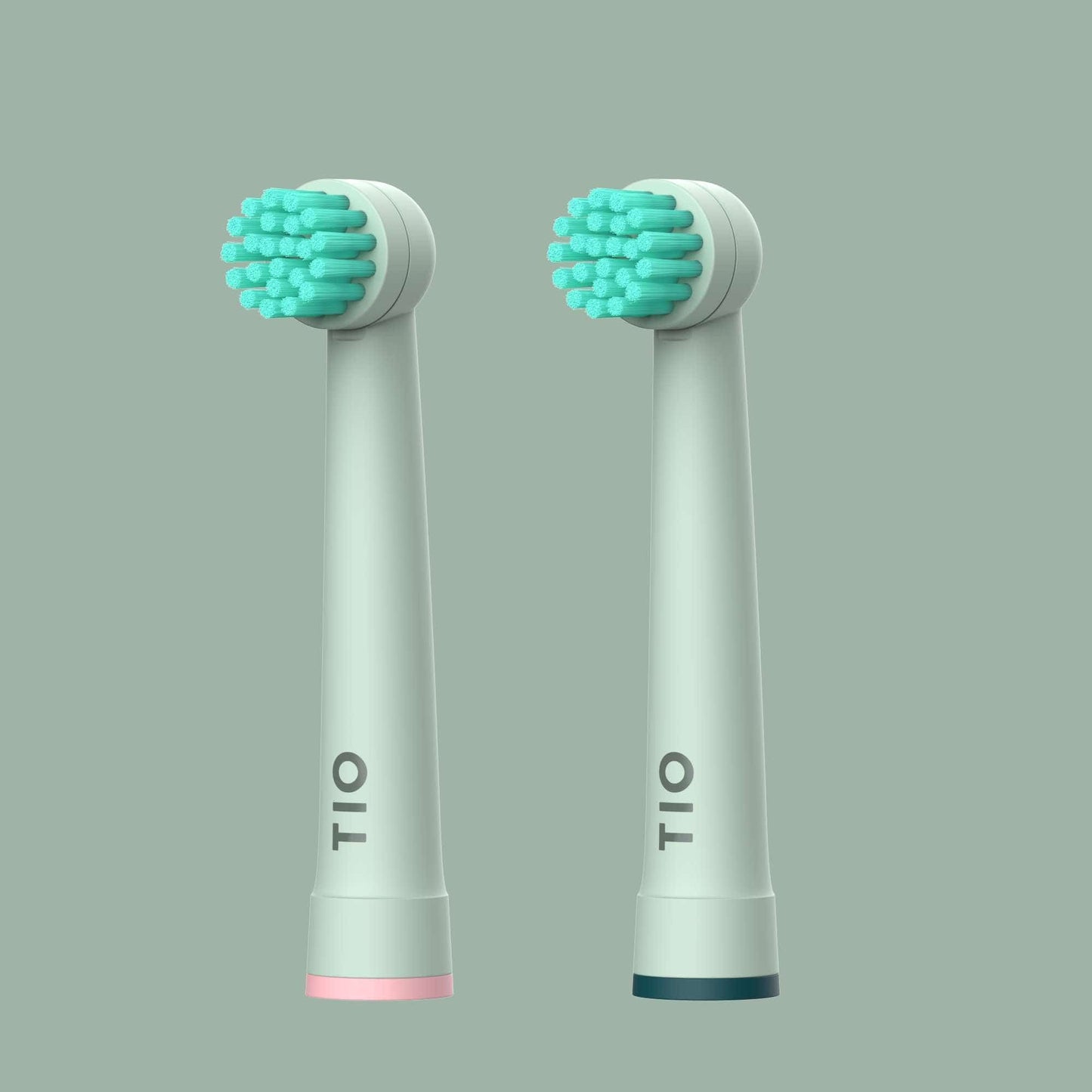 Tio Toothbrushes V01 - Pink & Black Rings TIOMATIK Plant based replacement heads compatible with BRAUN Oral-B® electric toothbrushes