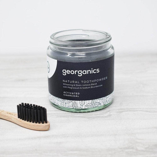 Load image into Gallery viewer, Georganics Toothpaste Georganics - Toothpowder - Activated Charcoal 60ml
