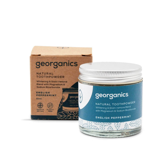 Load image into Gallery viewer, Georganics Toothpaste Georganics - Toothpowder - English Peppermint 60ml
