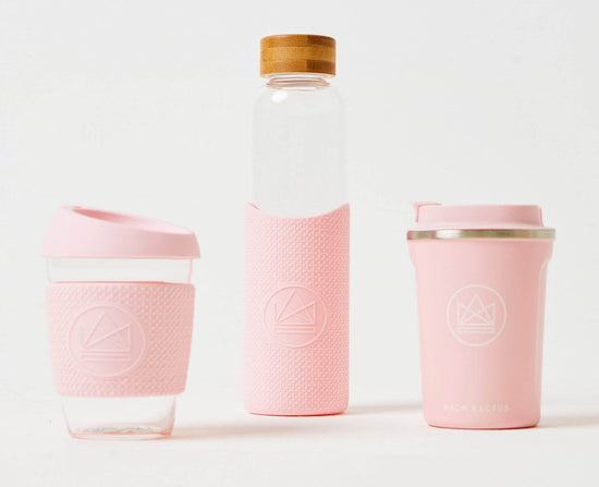 Neon Kactus Water Bottle Neon Kactus - Glass Water Bottles - 550ml - Pink Flamingo