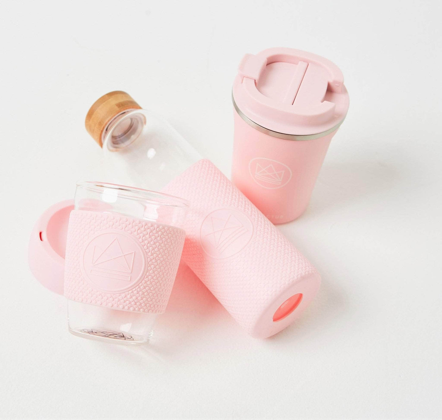 Neon Kactus Water Bottle Neon Kactus - Glass Water Bottles - 550ml - Pink Flamingo