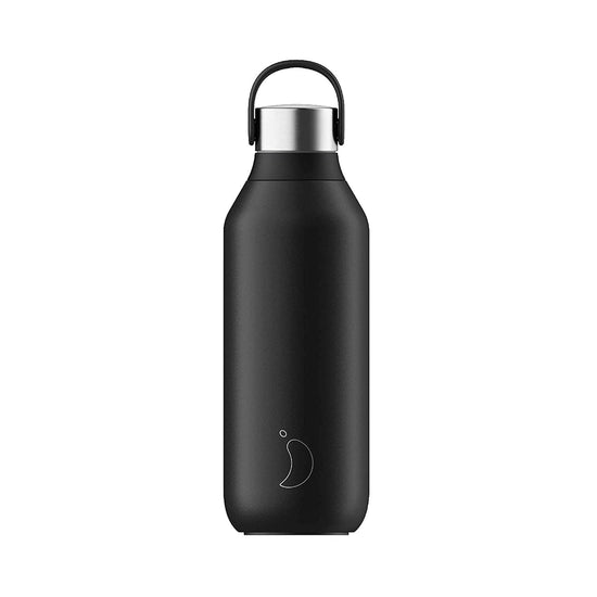 Load image into Gallery viewer, Chilly&amp;#39;s Water Bottles Chilly’s 500ml Series 2 Stainless Steel Water Bottle - Abyss Black
