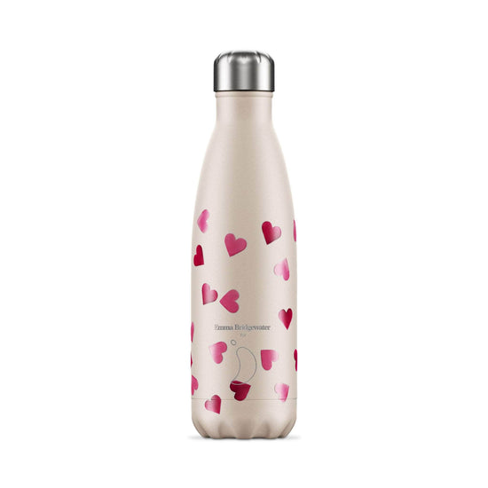 Load image into Gallery viewer, Chilly&amp;#39;s Water Bottles Chilly&amp;#39;s Reusable Bottle - 500ml, S/Steel,  Emma Bridgewater Hearts
