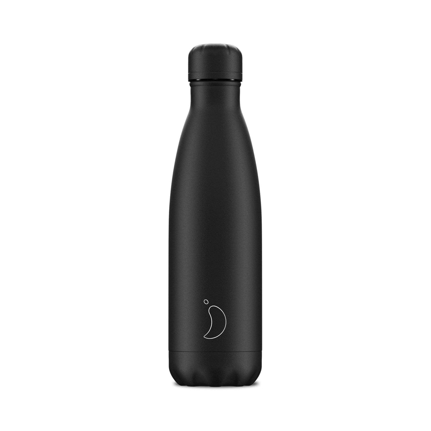 Chilly's Water Bottles Chilly's Reusable Bottle - 500ml, S/Steel,  Mono All Black