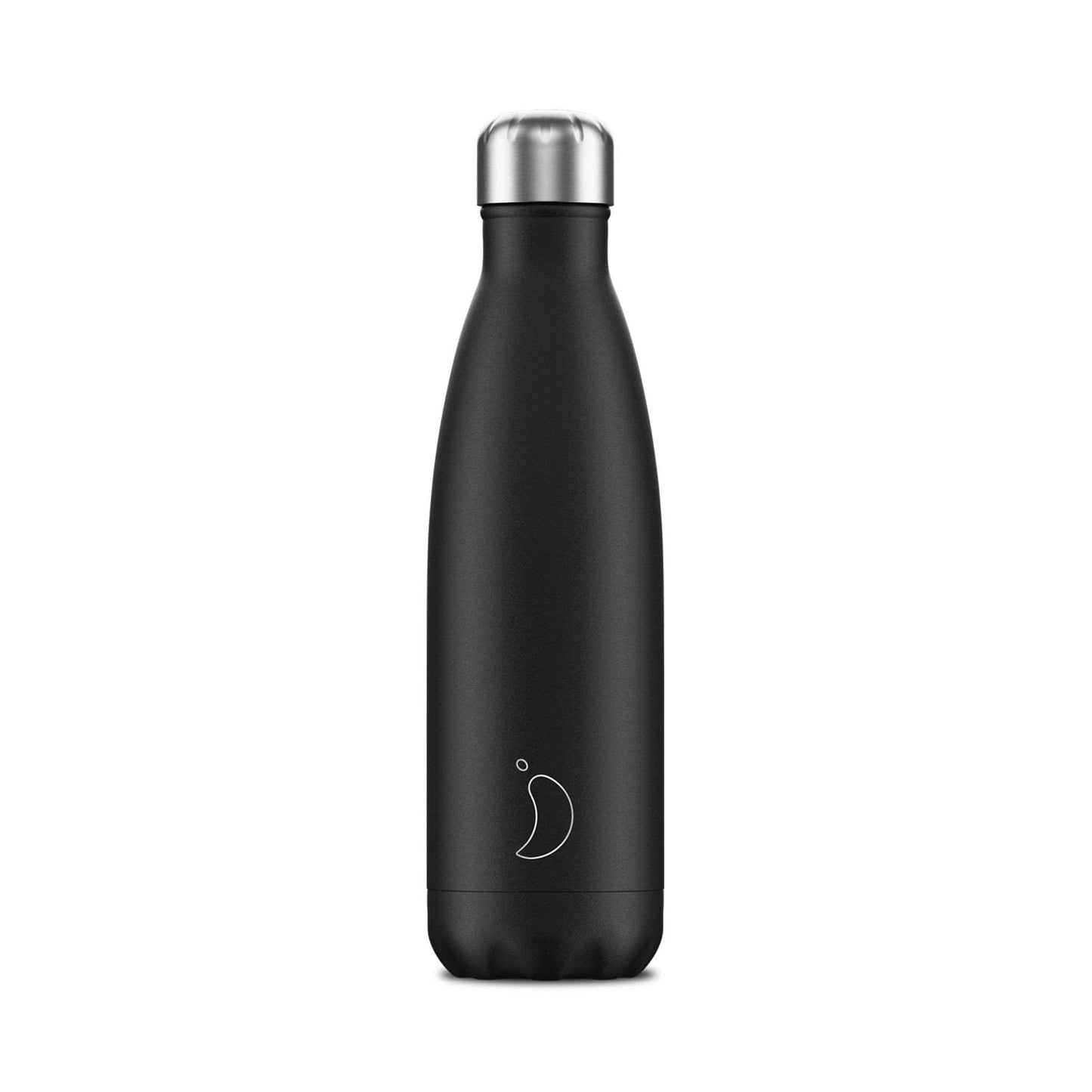 Load image into Gallery viewer, Chilly&amp;#39;s Water Bottles Chilly&amp;#39;s Reusable Bottle - 500ml, S/Steel,  Mono Black
