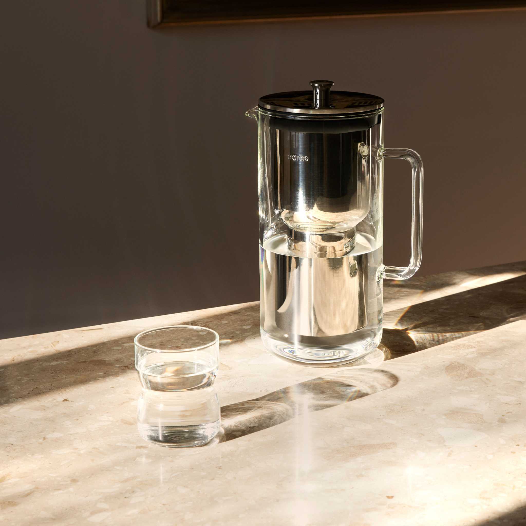 Aarke 1.18L Water Purifier Glass & Stainless Steel Faerly